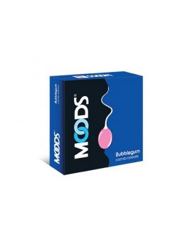 Moods Bubblegum Flavored and Dotted Condoms - 3's Pack