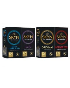 SKYN®  Non Latex Condoms Combo - Pack of 10's X 4