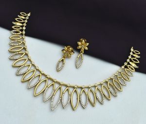 Matte AD Stone Short Necklace - Premium Quality