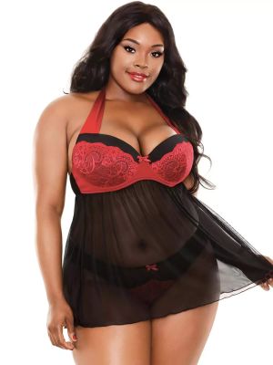 Eat Me with your Eyes - Serious Turn on Babydoll - Black - 2xl/3xl