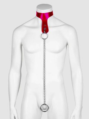 Fanny Bomb - Chain it - Collar Lease - Pure Leather - Pink