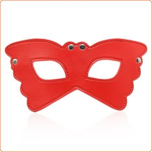 Fanny Bomb - Board Game and How Deep You Look Genuine Leather Mask - Red