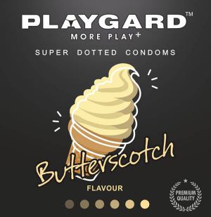 Playgard Butterscotch Flavoured - SUPER DOTTED Condoms - 3's Pack