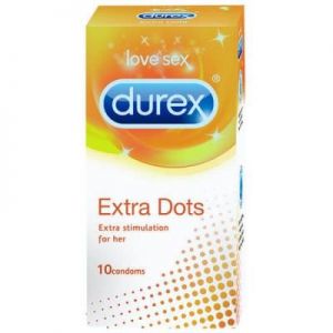 Durex Extra Dotted Condoms - 10's Pack