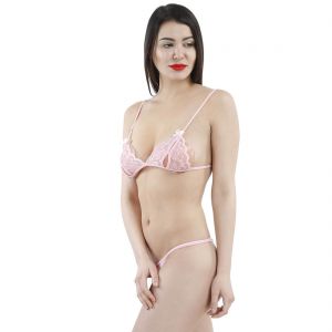 Eat Me with your Eyes - Open Love - Erotic Lingerie Set - Pink - Free Size