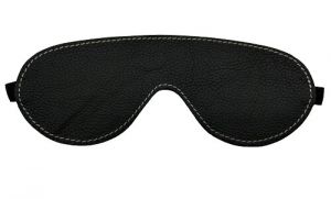 Fanny Bomb: Sensory Play Eye Mask - Pure Leather Black