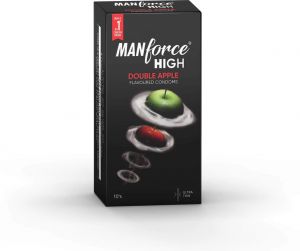 Manforce High Double Apple Flavoured - Ultra Thin Condoms - 10's Pack