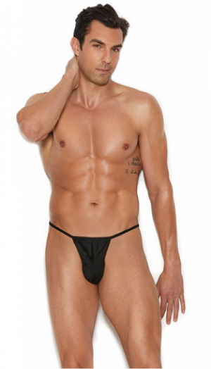 Blow My Whistle: Sexy Pouch Thong - Black - Size Small/Medium