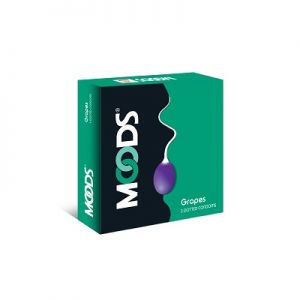 Moods - Grapes Flavored and Dotted Condoms - 3's Pack