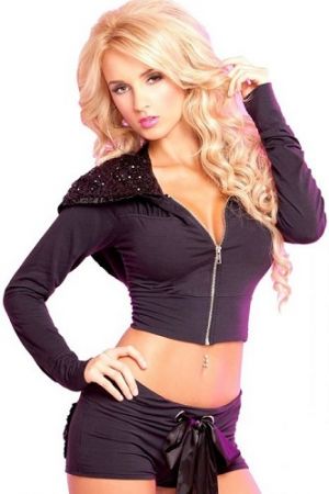 PinkLipstick: Sparkle Sequin Sexy Hoodie - Small