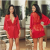 Sensual Curve Show Satin Robe - Red - Free Size