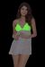 Glow in Dark Seductive Baby Doll - Glow Color Green - Free Size