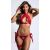 Eat Me with your Eyes - Glamorized - Erotic Lingerie Set - Red - Free Size
