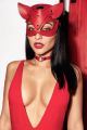 Fanny Bomb - Heat of the Moment - Cat Mask - Genuine Leather - Red