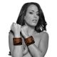 Fanny Bomb: Surrender Hand Cuff - High Gloss Patent  Leather Brown