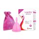 i-activ Menstrual Cup with Jute Bag, Reusable, Ultra Soft & flexible period cup made with 100% Medical Grade Liquid Silicone, Protection For 8-10 Hours, Rash-free, Leak-free and Odourless, Medium, Pack of 1
