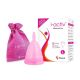 i-activ Menstrual Cup with Jute Bag, Reusable, Ultra Soft & flexible period cup made with 100% Medical Grade Liquid Silicone, Protection For 8-10 Hours, Rash-free, Leak-free and Odourless, Large. Pack of 1