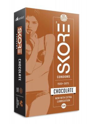 Skore Chocolate Flavoured Condoms - 10's Pack