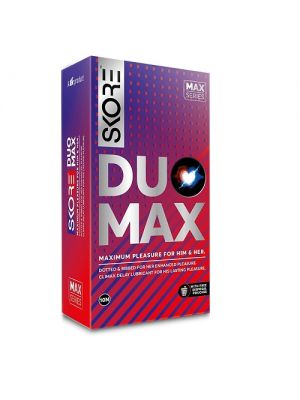 Skore Duo Max 10s - Premium Condoms with Disposal Pouches