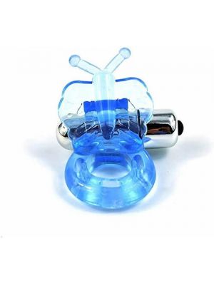 Blue Butterfly Vibrating Cock Ring