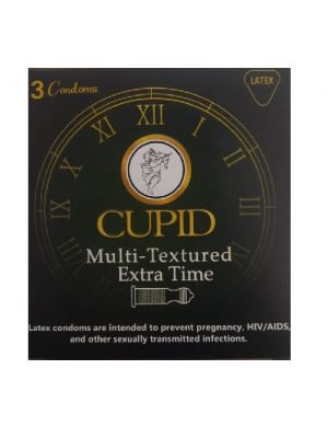 Cupid Multi Textured Extra Time condoms - 3's Pack