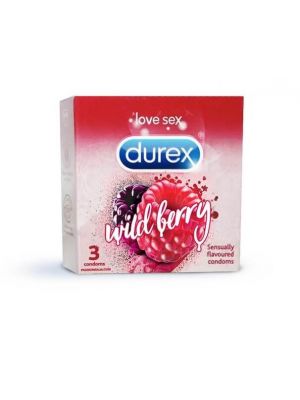 Durex Wildberry Sensually Flavored Condom
