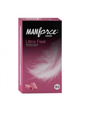 Manforce Ultra Feel Bubblegum Flavoured Condoms - 10's Pack