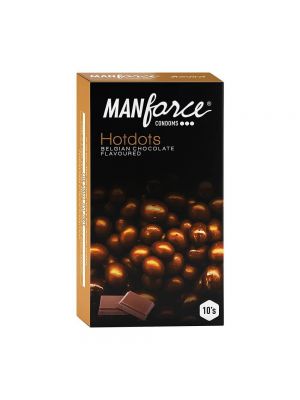 Manforce Premium Hotdots Belgian Chocolate Condoms with Bigger Dots - 10 Pieces