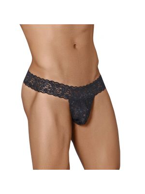 Blow My Whistle: Lace up for Take Off Thong - Black - Free Size