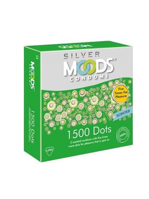 Moods Silver 1500 Dots - Dotted and Scented Condom - 3's Pack