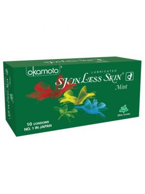 Okamoto SKIN LESS SKIN CONDOMS - Mint Flavor - 10's Pack