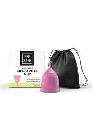 Pee Safe Reusable Menstrual Cup for Women Made with Medical Grade Silicone (Small)