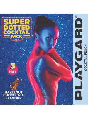 Playgard Super Dotted Hazelnut-Chocolate Cocktail Condoms - 3's Pack