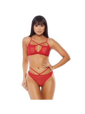 Eat Me with your Eyes - Enchantress Erotic Lingerie Set - Red - Free Size