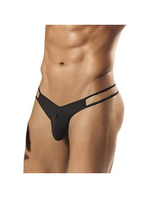 Blow My Whistle: Bum Tickler Thong - Black - Free Size