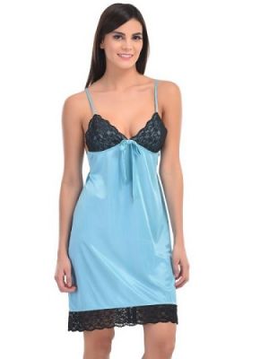 Eat Me with your Eyes - Hypnotic Satin Babydoll - Blue - One Size