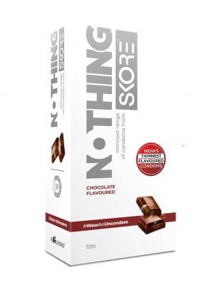 SKORE NOTHING – Thinnest Chocolate flavoured condoms – 1 packet (10 pieces)