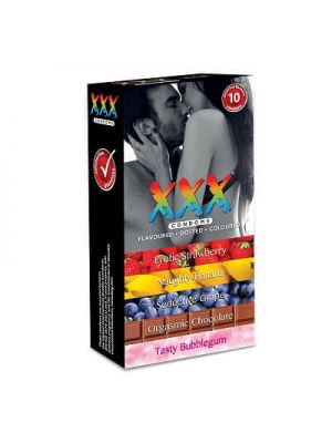 XXX Assorted Flavored Condoms - 10's Pack