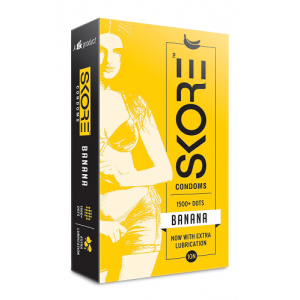 Skore Banana Flavored Condoms - 10's Pack