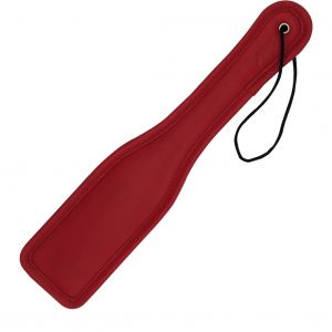 Fanny Bomb - Ride the Edge - Slapper Paddle for Erotic Play - Pure Leather - Red