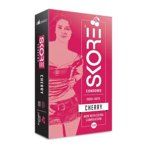 Skore Cherry Flavoured Condoms - 10's Pack