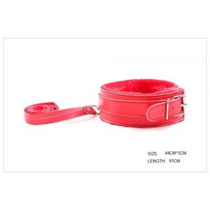 Fanny Bomb: Imagine the possibilities - Bondage Collar and Leash  - Pure Leather - Red