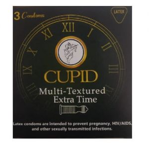 Cupid Multi Textured Extra Time condoms - 3's Pack