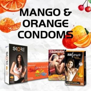 Mango & Orange Flavoured Condoms - Mini Sampler 
