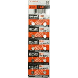MAXELL ORIGINAL - LR41 Button Batteries - Set of 10 Nos