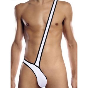Blow my Whistle: Allure Sling Thong - White - One Size