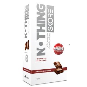 SKORE NOTHING – Thinnest Chocolate flavoured condoms – 1 packet (10 pieces)